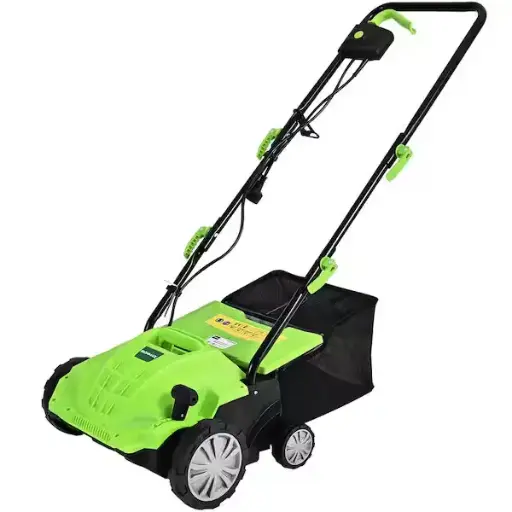 [ET14-A14-AU1-GN] 13" Corded 12 Amp Scarifier Lawn Dethatcher w/40L Collection Bag (Costway)
