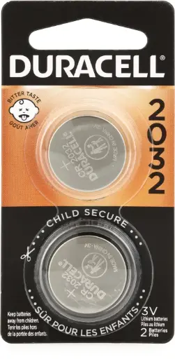 [BATTERYCR2032B2] 2Pk 3V Lithium Coin Battery CR2032 (Duracell)