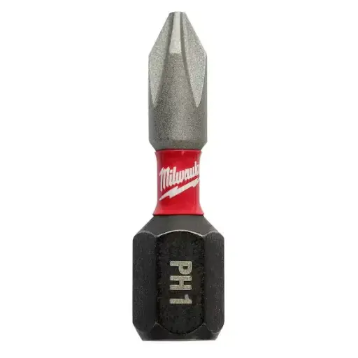 [DRIVEPH1X100-M] #1 Phillips X 1" Impact Driver Bit (Milwaukee/SHOCKWAVE)