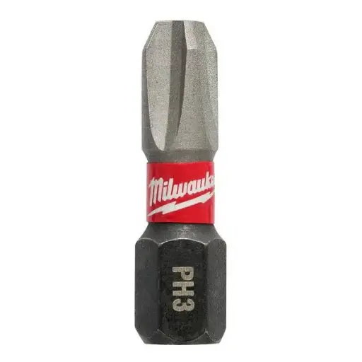 [DRIVEPH3X100-M] #3 Phillips X 1" Impact Driver Bit (Milwaukee/SHOCKWAVE)