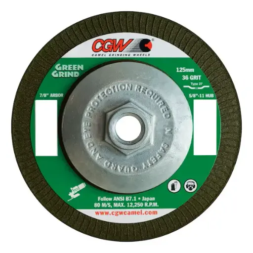 [CGW-49753] 4-1/2" X 5/8-11 Green Grind Grinding Wheel 36 Grit (CGW)
