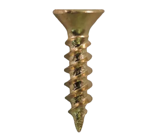 [6D50HXFBB] #6 X 1/2" Flat HD Phil Hardware Screw Bright Brass *Sold In Case Qty Only