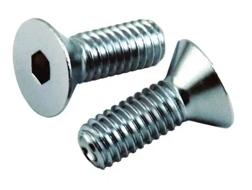 [8C37KFCP] #8-32 X 3/8" Flat HD Socket Capscrew Steel Chrome