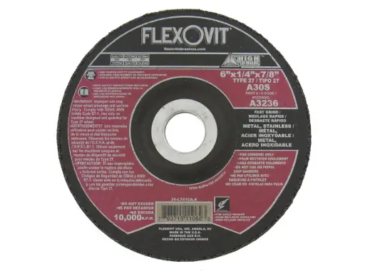 [FLXA3236] 6" X 1/4" X 7/8" T27 Grinding Disc (Flexovit USA)