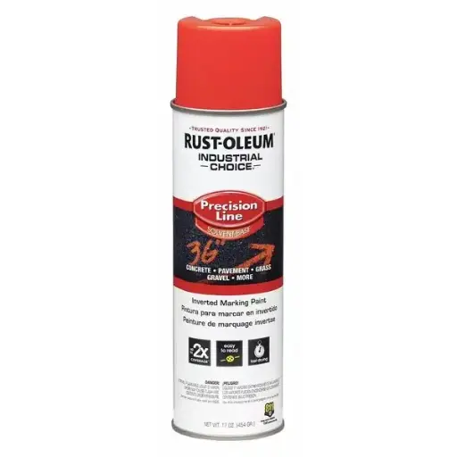 [RUST-203028V] Fluorescent Red-Orange Water Based Marking Paint 17oz. (Rustoleum)