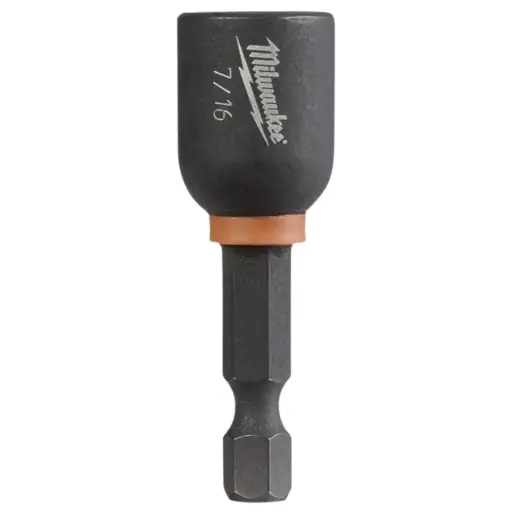 [NUTDRIVE7/16X187-M] 7/16" X 1-7/8" Impact/Alloy Steel Magnetic Nut Driver (Milwaukee/SHOCKWAVE)