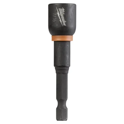 [NUTDRIVE7/16X256-M] 7/16" X 2-9/16" Impact/Alloy Steel Magnetic Nut Driver (Milwaukee/SHOCKWAVE)