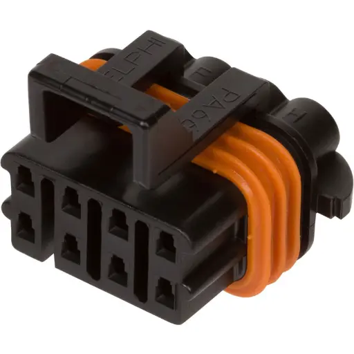 [MP12047937] 8-Way Black Sealed Female Connector (Metri-Pack 150)