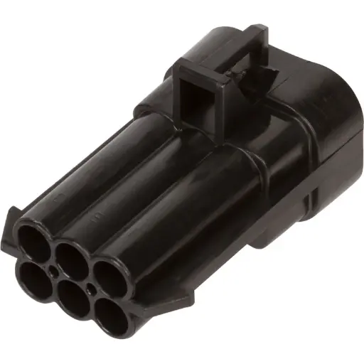 [MP12124107] 6 Way Black Sealed Male Connector (Metri-Pack 150)