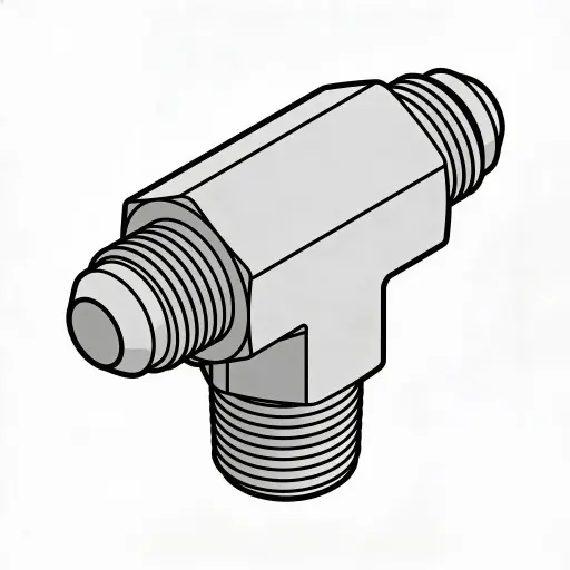 [2601-16-16-16] -16 JIC X 1" NPT Male Branch Tee Steel