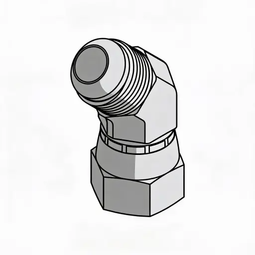 [862-16-16] -16 X -16 Male JIC to Female JIC Swivel 45° Steel