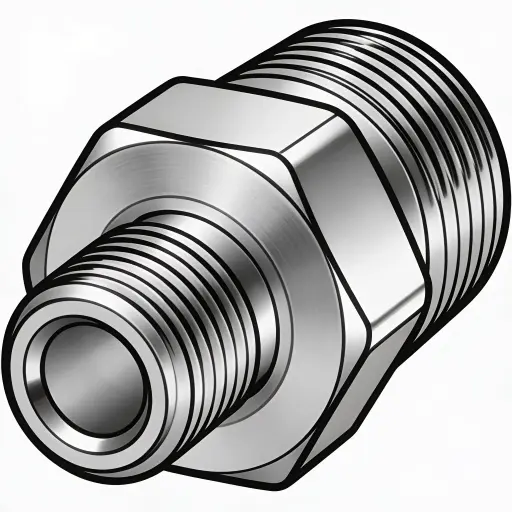 [125NPT100HNZP] 1-1/4" X 1" NPT Reducing Hex Nipple Steel ZP