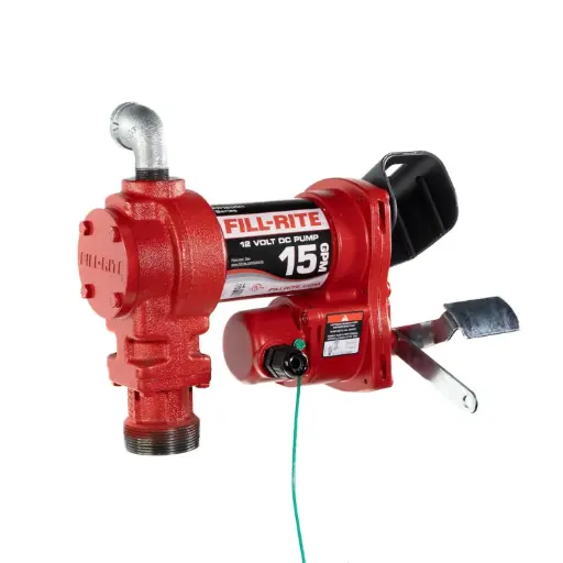 [FR1204H] 12V 15GPM Fuel Transfer Pump for Gasoline, Diesel, Kerosene, Ethanol Blends, Methanol Blends, & Biodiesel PUMP ONLY (Fill-Rite)