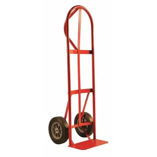 [HANDTRUCK-DC47118] Red P-Handle Hand Truck [800lb Capacity] 10" Solid Tires (Milwaukee)