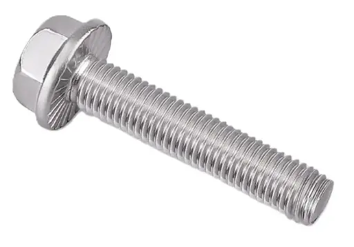 [.50C250HFLSSS] M5-0.8 X 25mm Hex HD Serrated Flanged Bolt Stainless Steel