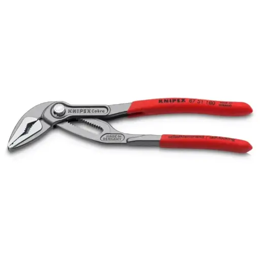 [KNIPEX-8751180SBA] 180mm (7-1/4") Cobra ES Extra-Slim Pliers Forged (Knipex)