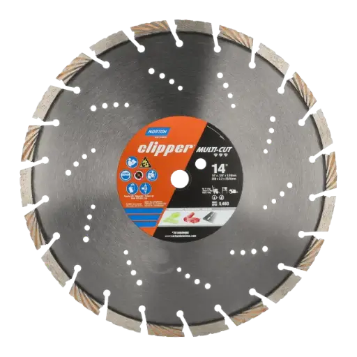 [NOR-09680] 14" X .125 X 1",20mm Multi-Cut Combination Diamond Blade (Norton/Clipper)