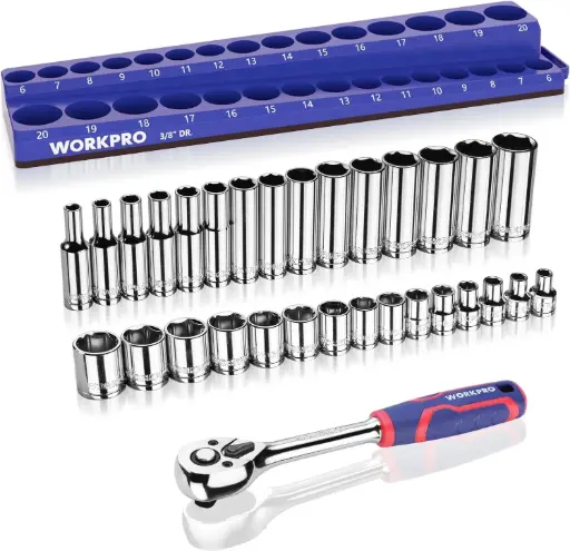 [WKP-W003112A] 32Pc 3/8 Dr. Socket Set (WORKPRO)