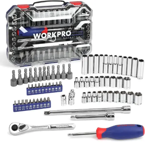 [WKP-W003068A] 70Pc 1/4 Dr. Socket Set (WORKPRO)