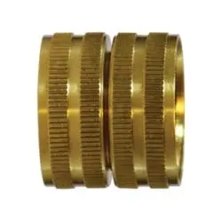 [GHF75SCBR] 3/4" to 3/4" Female Garden Hose Swivel Coupler Brass