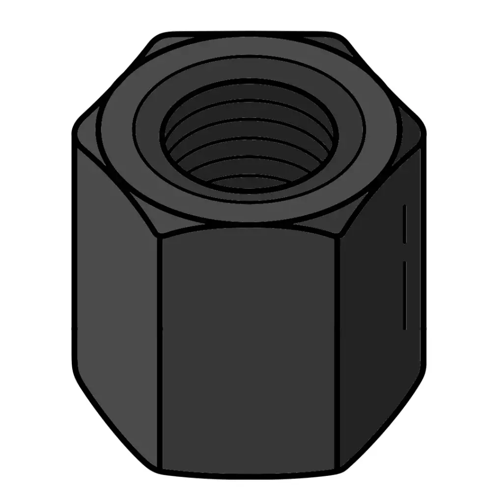 5/8"-11 Hex High Nut Mild Steel Plain