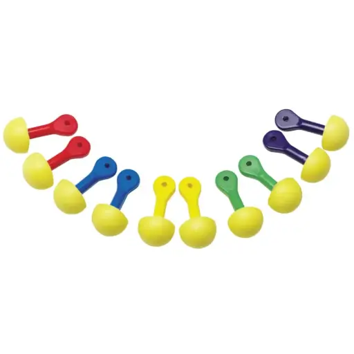 [EAR-321-2200] Express Pod Plugs Uncorded Yellow/Various Color Earplugs [100 Pair] (3M/E-A-R)