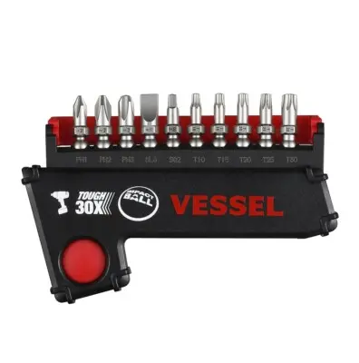 [VES-IB11P02U] 11pc IMPACT BALL Torsion Bit Set in POP-UP CASE (Vessel)