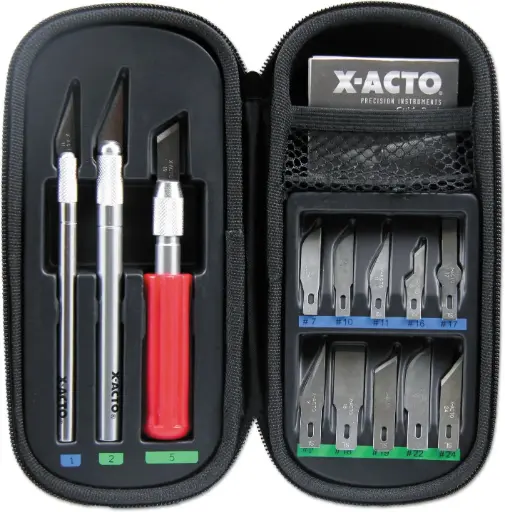 [XACTO-X5285] Basic Knife Set with 3 Knives, 13 Blades & Soft Carry Case (X-ACTO)