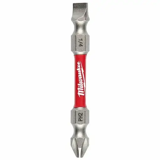 [MILW48-32-4310] PH2/SL1/4 Double Ended Driver Bit (Milwaukee/SHOCKWAVE)