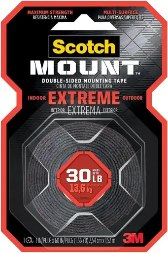 [3M-414H] 1" X 60" Indoor/Outdoor [30lb Capacity] Extreme Double Sided Mounting Tape (3M)