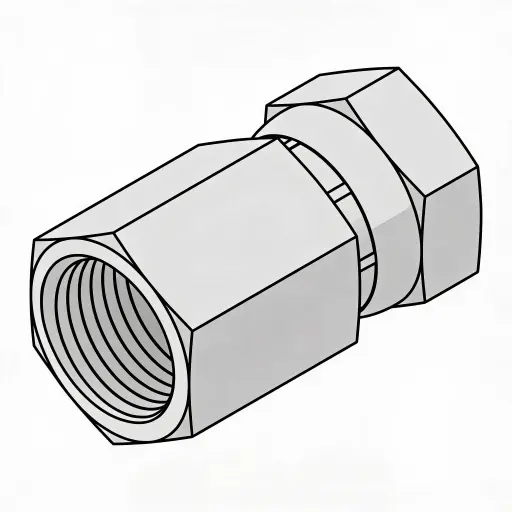 [23-16-16] 1" X 1" Female NPT to Female NPSM Swivel Steel