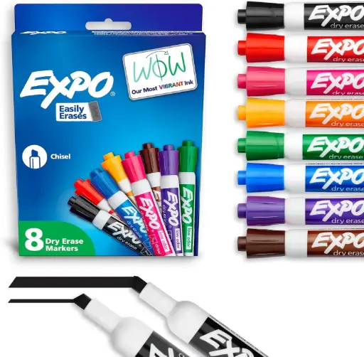 [EXPO-8VC] 8Pk Assorted Color Dry Erase Markers (EXPO)