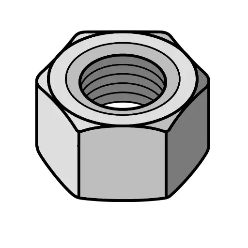 [125CNFHZP] 1-1/4"-7 Hex Nut ZP