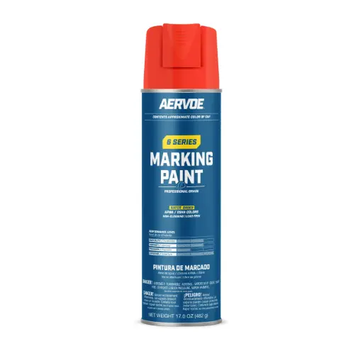 [SEY20-654] Fluorescent Red Water Based Marking Paint 17oz. (Seymour/Aervoe)