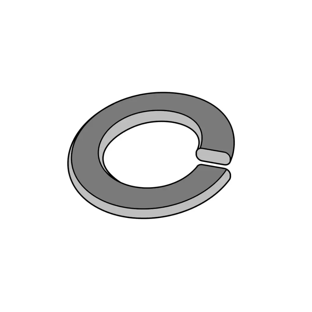 M7 Split Lock Washer Thru Hardened ZP DIN127B