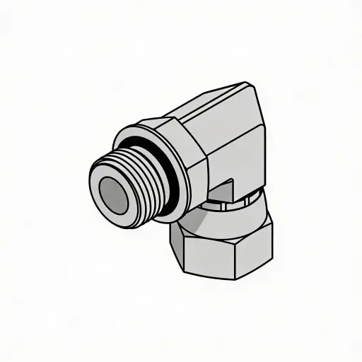 [1239-4-4] -4  Male ORB X -4 Female JIC 90° Elbow Connector Steel