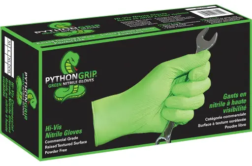 [GLVPYTHON7844] Large Python Grip Hi-Viz Nitrile Glove 7mil [100ct] (Eppco)