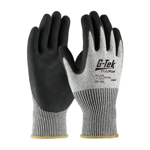 [GLV16-350/L] Large A4 Cut, Puncture & Abrasion Resistant Double-Dipped Nitrile Coated Glove (G-Tek/PolyKor)