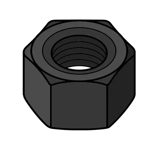 [50CNFHPL] 1/2"-13 Hex Nut Plain