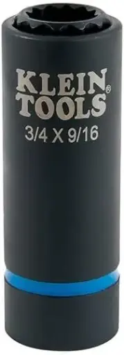 [KLEIN-66001] 12Pt 1/2" Drive 2-in-1 Impact Socket 3/4" & 9/16" (Klein)