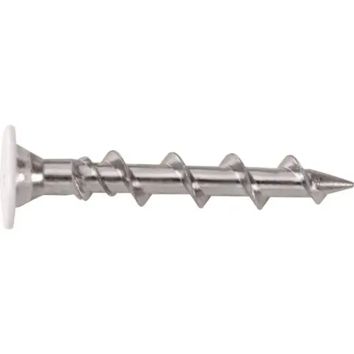 [PWR-02277] 100Pk 1-1/2" Long White Wafer Head Phillips Wall-Dog Anchor Zinc (Powers)