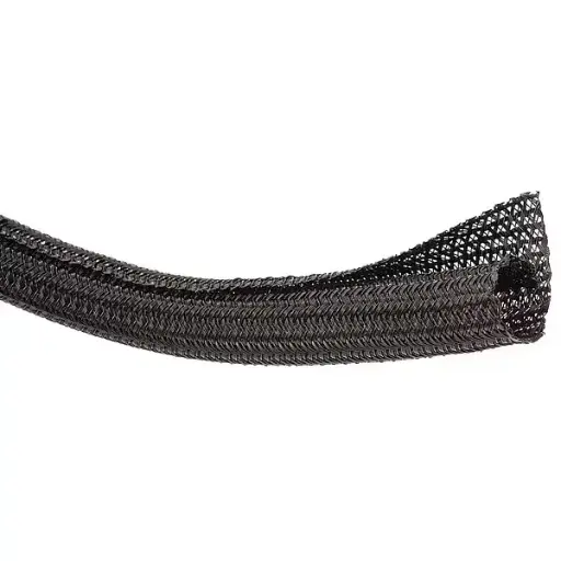 [TECHFLEX3/4X100] 3/4" X 100Ft Black Braided Split Loom Sleeving