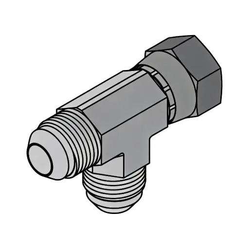 [864-10-10] -10 JIC Swivel Female Run Tee Steel