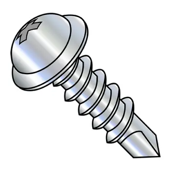 [25D300UXRWZP] #14 X 3" Phillips Round Washer Head Tekscrew ZP