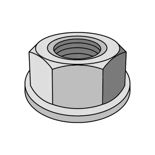[.100FNFLXZP] M10-1.25 Fine Flange Nut Class 8 ZP