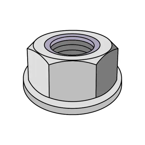 [.120CNNEFLXZP] M12-1.75 Hex Flanged Nylock Nut Class 8 ZP (DIN 6926)
