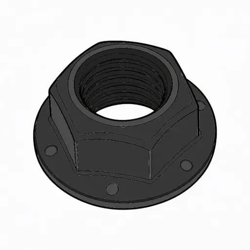 [.160CNFLFRMPL] M16-2.0 Hex Flange Frame Lock Nut Class 10 Plain DIN6927