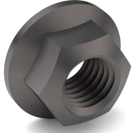 [.160CNFLFRMPL] M16-2.0 Hex Flange Frame Lock Nut Class 10 Plain DIN6927