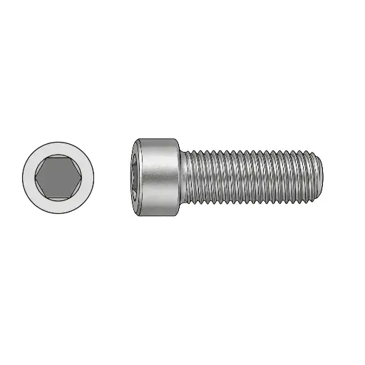 [.80C250KCSZP] M8-1.25 X 25mm Socket HD Capscrew 12.9 ZP