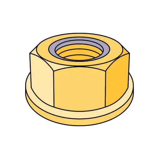 [.80CNNEFLXYZ] M8-1.25 Hex Flanged Nylock Nut Class 8 YZ (DIN 6926-8)